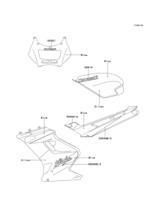 EX250 Decals(blue / silver)(ex250-h12)