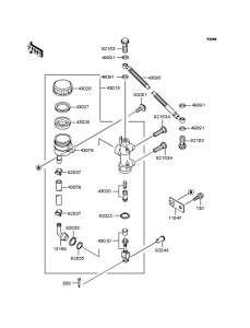 ZX400 Задний торм цилиндр