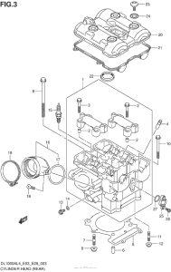 DL1000 (ABS) Головка цилиндров (задняя)