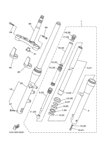 XVS125 Передняя вилка