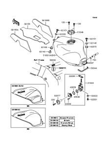 ZX900 Топливный бак