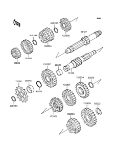 KX125 Трансмиссия