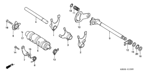 XR125 Вилка переключения передач