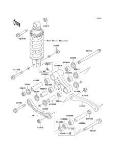 ZX600 Задняя подвеска