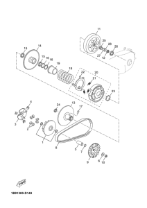 YP125R Сцепление