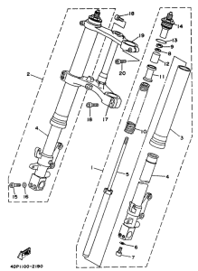 TZ250 Передняя вилка