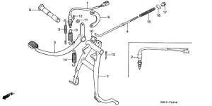 C90 Main stand / brake pedal