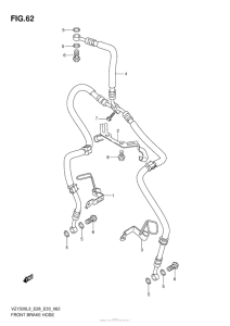 VZ1500 Передние тормозные трубки