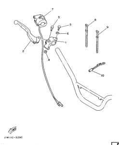 PW80 Handle switch. lever