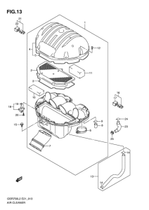 GSR750 (ABS) Воздухоочиститель