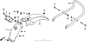 CM400 Rear fender + bumper
