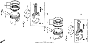 CB450 Piston + connecting rod