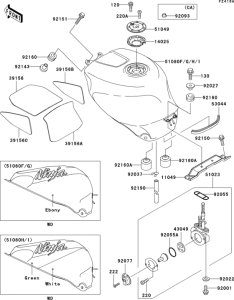 ZX750 Fuel tank(1 / 2)(zx750-p2)