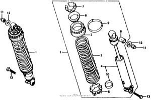 CB750 Rear shock absorber 80-82