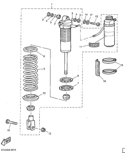 TT600R Задняя подвеска