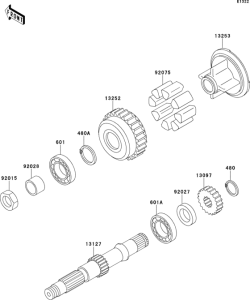 ZR750 Secondary shaft