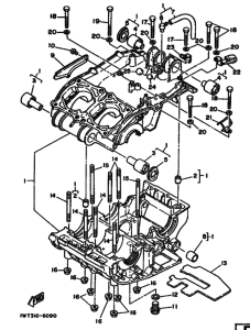 RZ350 RZ350U Картер двигателя