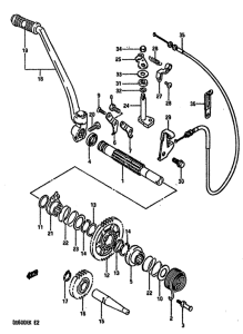 DR600 Ножной стартер
