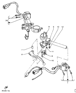 TZR125R Handle switch. lever