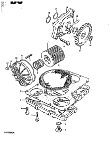 GS1000 Oil pump - oil filter