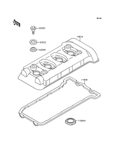ZX250 シリンダーヘッドカバー