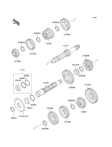 KX125 Трансмиссия