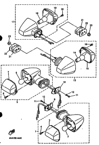 YZF750R YZF750RJ Проблесковый световой сигнал