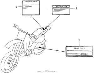 CR500R Предупредительные таблички