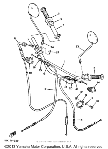 XT125K Руль -тросы