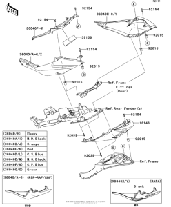 ZX600 Боковые обтекатели