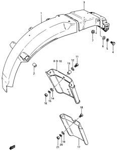 GSX750 Заднее крыло