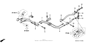 ST1300 (ABS) Rear brake hose (st1300a)