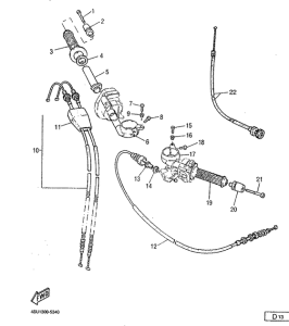 SZR660 Steering handle. cable