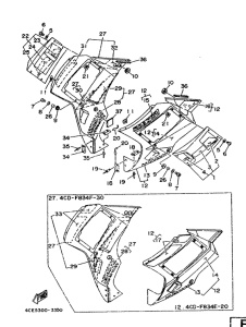 RD350LC Обтекатель 2