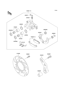 ZR550 Rear caliper(zr550-b1 / b2 / b3)