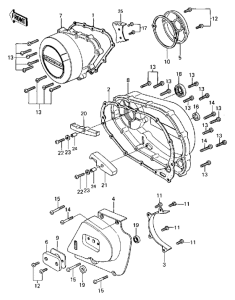 KZ440 Крышки двигателя