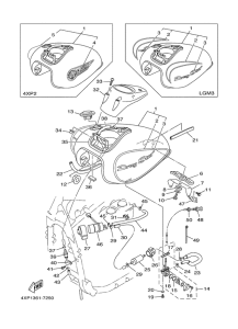 XVS650 Топливный бак