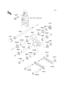 KL650 Задняя подвеска