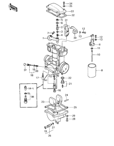 KZ550 Детали карбюратора