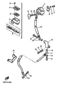 XS400 Главный тормозной цилиндр