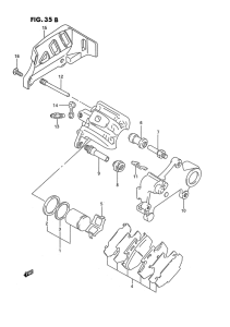 RM125 Задний суппорт