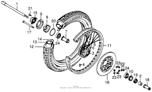 CB550 Front wheel + disc