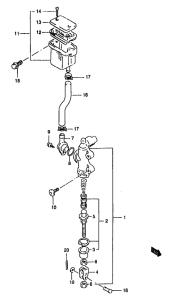 GSF1200S (ABS) Задний тормозной цилиндр