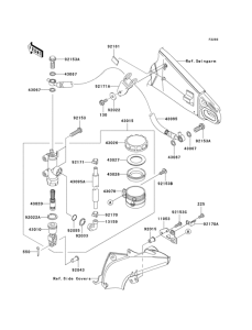ZX600 Задний торм цилиндр