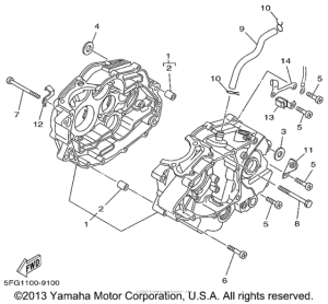 TT225L Картер двигателя