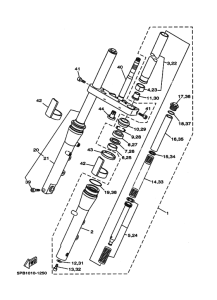XVS1100 XVS11W Вилка передней оси