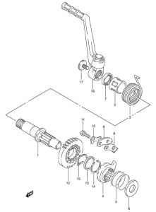 TS125 Ножной стартер