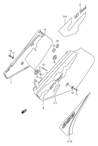 DR350 Обтекатель задний