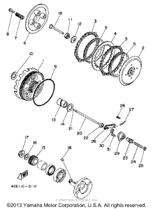 YSR50A Сцепление