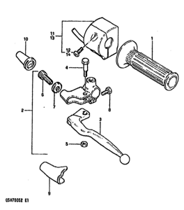 GSX750 Left handle switch